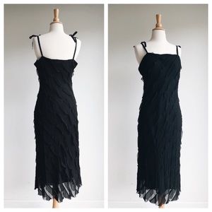 VINTAGE | Silk Anne Klein Ruffled Dress | 12